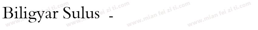 Biligyar Sulus字体字体转换